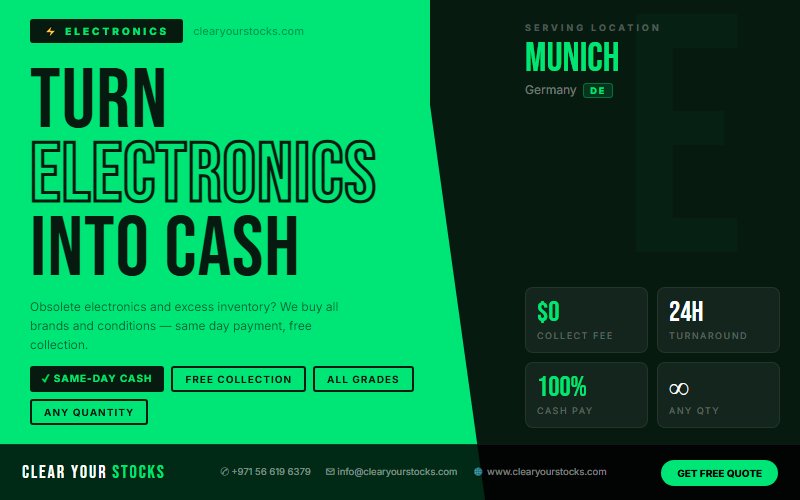 We Are Buying Electronics Surplus Stock in Munich, Germany Right Now