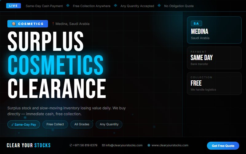 Trusted Surplus Stock Buyers for Cosmetics in Medina, Saudi Arabia — 2026 Guide