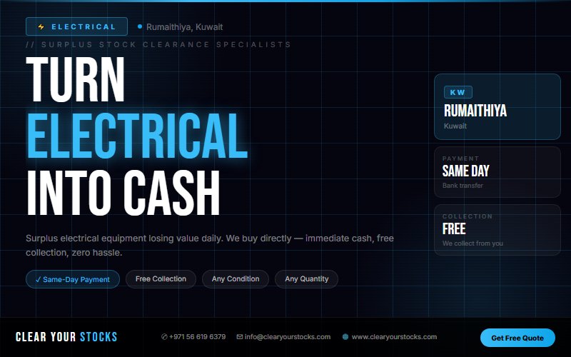 Sell Your Electrical Dead Stock Anywhere in Kuwait — Fast Payment