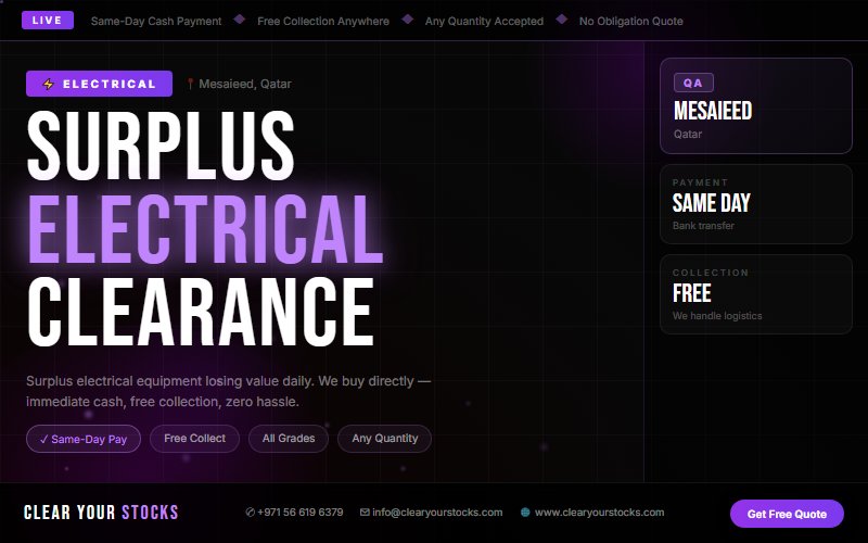 Sell Non-Moving Electrical Inventory in Mesaieed, Qatar — Same Day Payment
