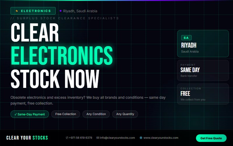 Overstock Electronics in Riyadh, Saudi Arabia? Sell It Today for Immediate Cash