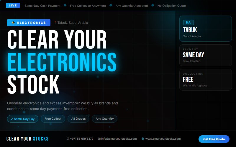 Nearest Electronics Dead Stock Buyer in Tabuk, Saudi Arabia — Clear Your Stocks