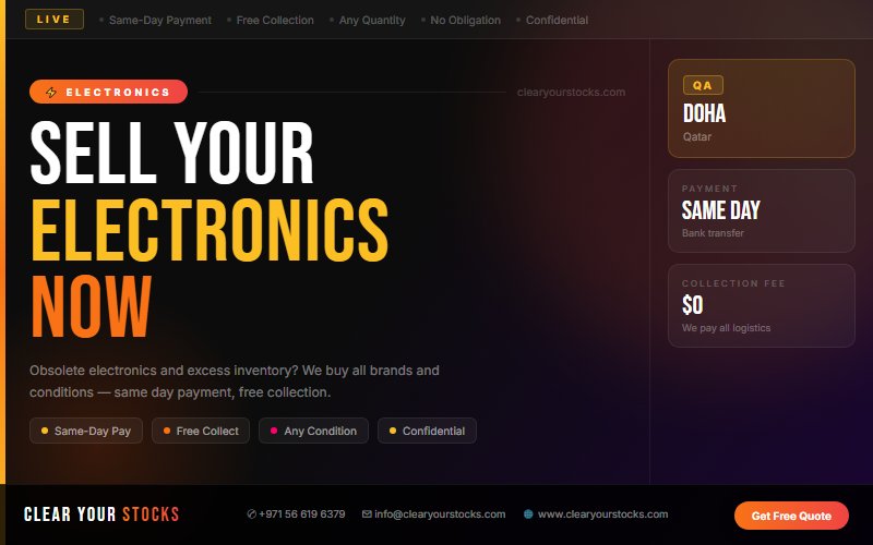 Dead Electronics Stock in Doha, Qatar? We Purchase It Immediately