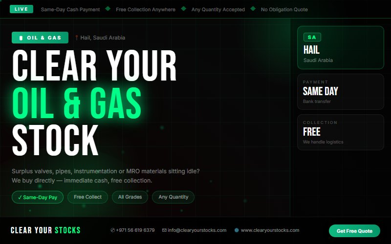 Sell Your Excess Oil & Gas Materials in Hail, Saudi Arabia — Quick Fair Payment