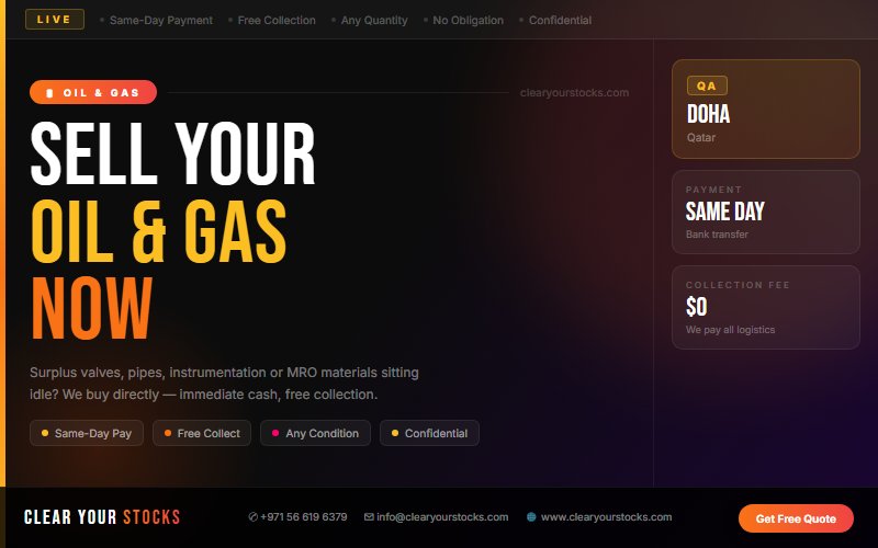 Non-Moving Oil & Gas Stock in Doha, Qatar? Clear Your Stocks Buys It Today