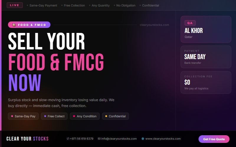 Best Dead Stock Buyers in Qatar for Food & FMCG — 2026