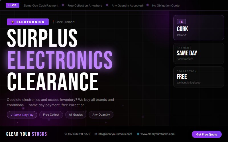 We Are Buying Electronics Surplus Stock in Cork, Ireland Right Now