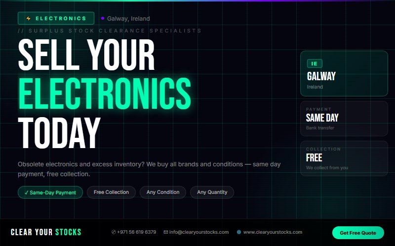 Non-Moving Electronics Stock in Galway, Ireland? Clear Your Stocks Buys It Today