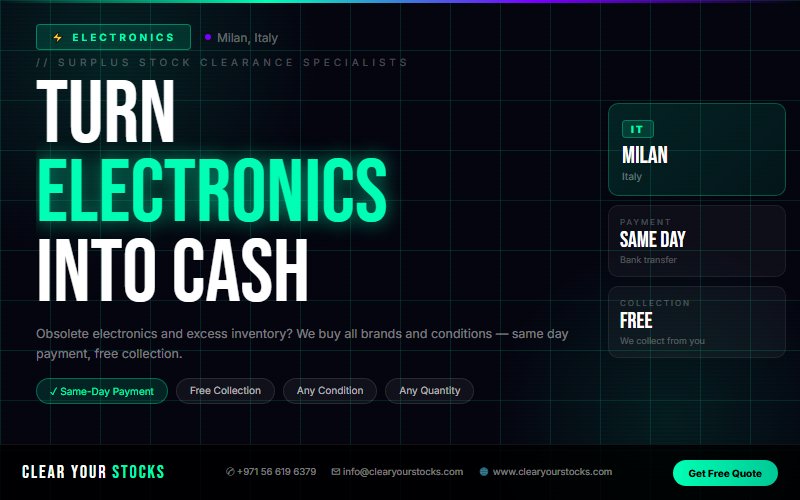 Surplus Electronics Buyers Across Italy — Based Near Milan, Italy