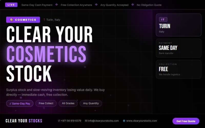 Surplus Cosmetics Buyers Across Italy — Based Near Turin, Italy