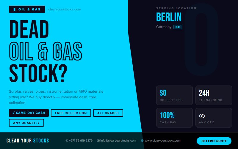 Surplus Oil & Gas Buyers in Berlin, Germany — Immediate Payment Any Quantity