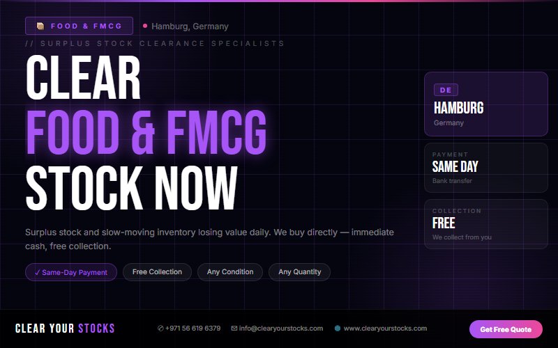 How to Sell Surplus Food & FMCG Stock in Hamburg, Germany and Get Paid the Same Day