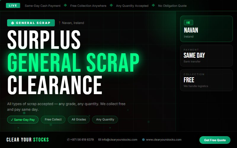 Best Non-Moving Stock Buyers for General Scrap in Navan, Ireland — 2026