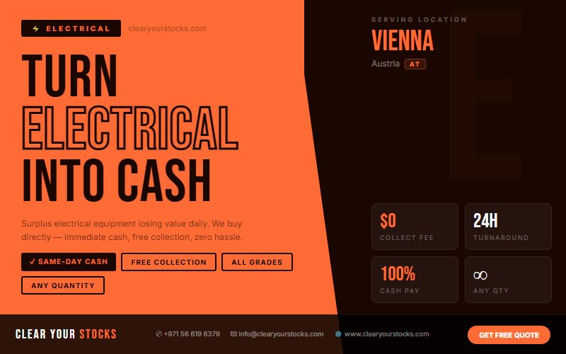 Käufer unverkaufter Elektroaktien in Wien, Österreich – Holen Sie sich noch heute Ihr Kapital zurück