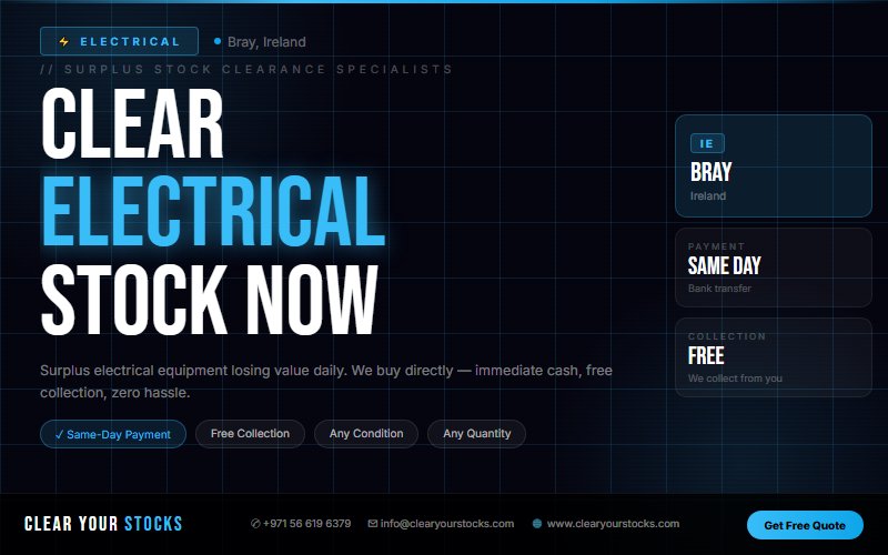 Looking for Dead Electrical Stock Buyers Near Bray, Ireland? Contact Us Today