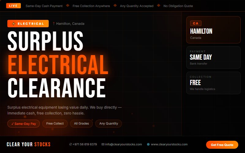 Hamilton, Canada Surplus Electrical Stock Buyers — Fair Price, Fast Collection
