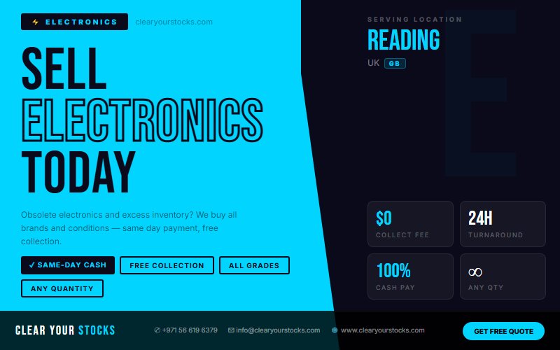 Slow-Moving Electronics Stock in Reading, UK? We Are Your Best Buyer