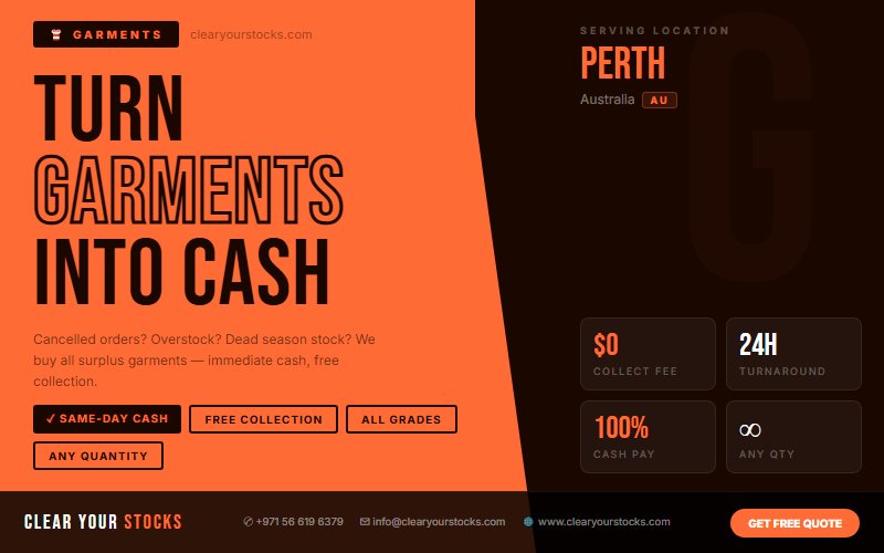 Garments Surplus Stock in Perth, Australia: Your Complete 2026 Selling Guide