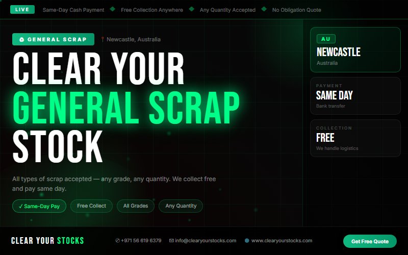Sell Non-Moving General Scrap Inventory in Newcastle, Australia — Same Day Payment (Part 2)
