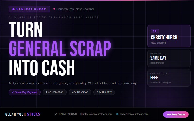 Obsolete General Scrap Stock Buyers in New Zealand — Free Collection Near Christchurch, New Zealand