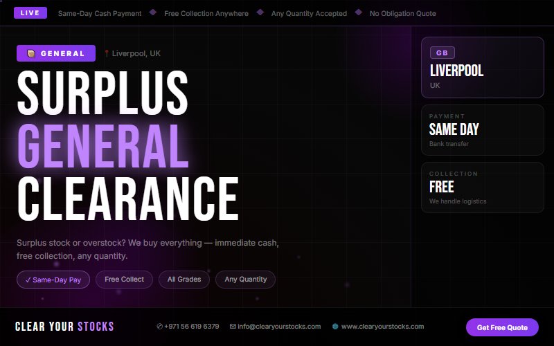 Unsold General Stock Buyers in Liverpool, UK — Recover Your Capital Today