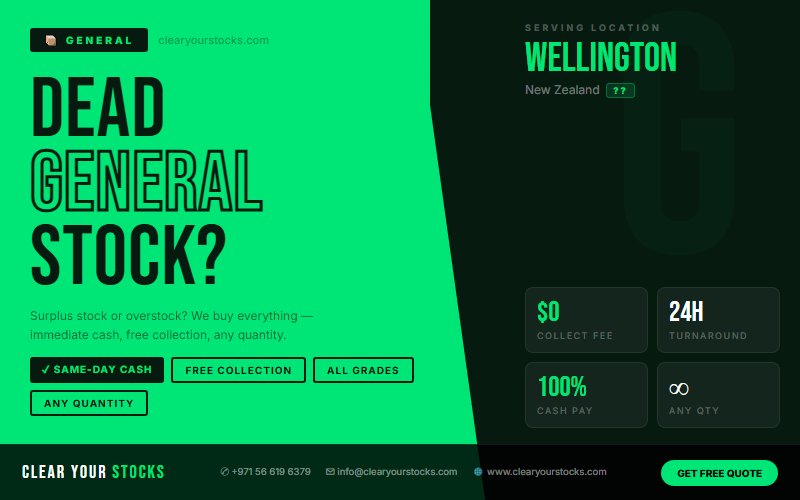 Surplus General Buyers Across New Zealand — Based Near Wellington, New Zealand