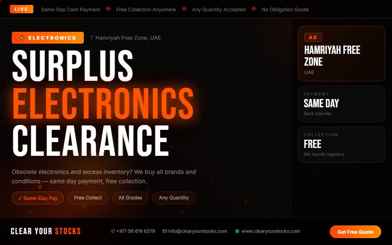 Top Surplus Electronics Buyers in UAE — Hamriyah Free Zone, UAE Collection Available