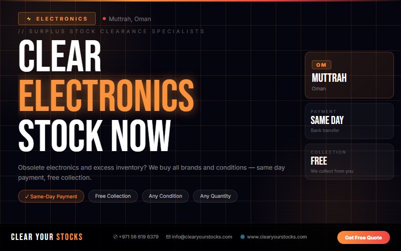 Excess Electronics in Muttrah, Oman? We Buy Any Quantity with Immediate Payment