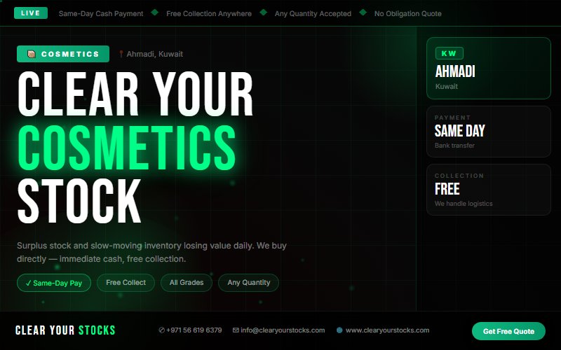 Overstock Cosmetics in Ahmadi, Kuwait? Sell It Today for Immediate Cash