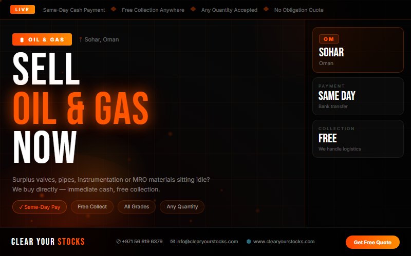 Unsold Oil & Gas Stock Buyers in Sohar, Oman — Recover Your Capital Today