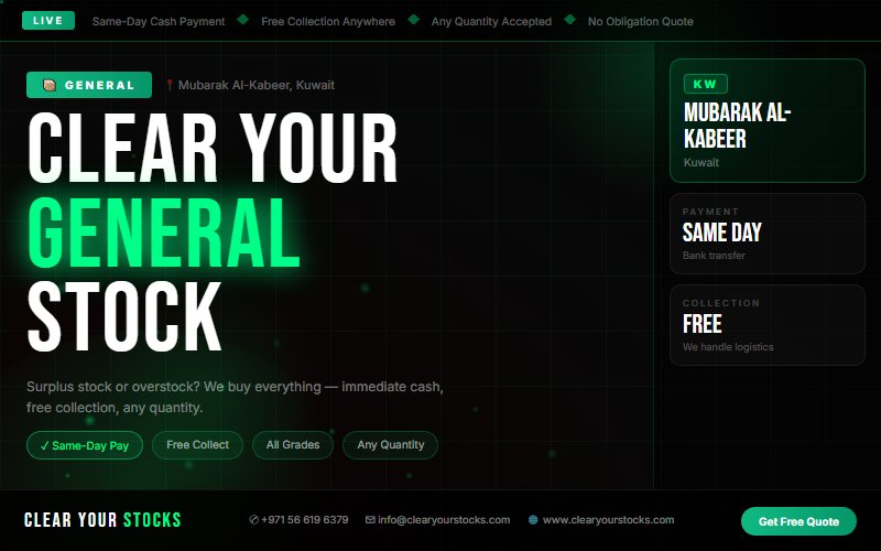 Mubarak Al-Kabeer, Kuwait Businesses: Sell Your Excess General Stock — No Hassle