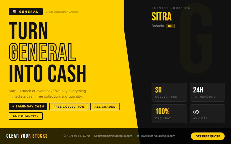 Trusted Surplus Stock Buyers for General in Sitra, Bahrain — 2026 Guide