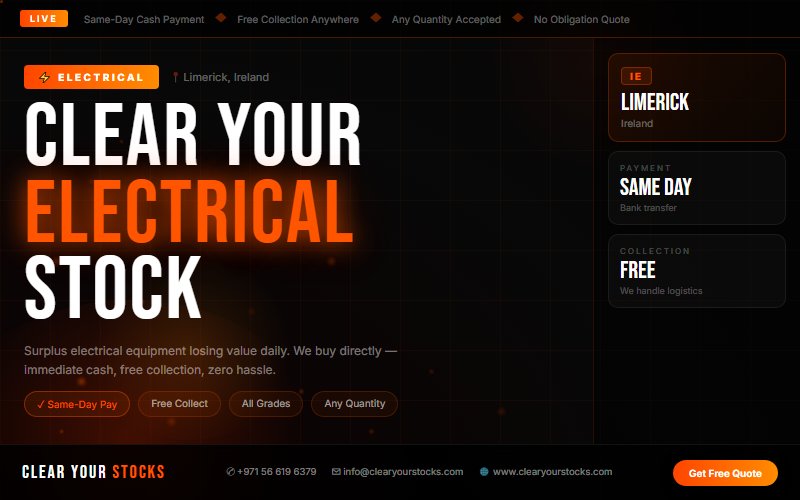 Top Surplus Electrical Buyers in Ireland — Limerick, Ireland Collection Available