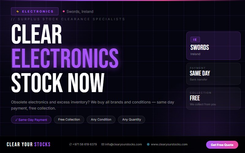 Why Swords, Ireland Companies Choose Clear Your Stocks for Electronics Clearance