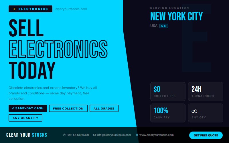 We Are Buying Electronics Surplus Stock in New York City, USA Right Now