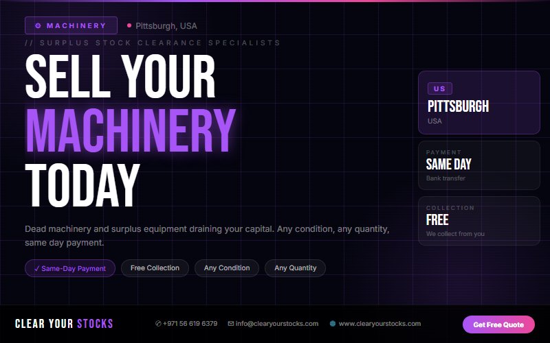 Sell Non-Moving Machinery Inventory in Pittsburgh, USA — Same Day Payment