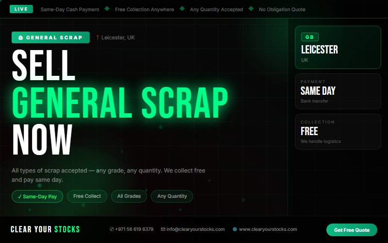 Your General Scrap Inventory Is Losing Value in Leicester, UK — Sell It Today