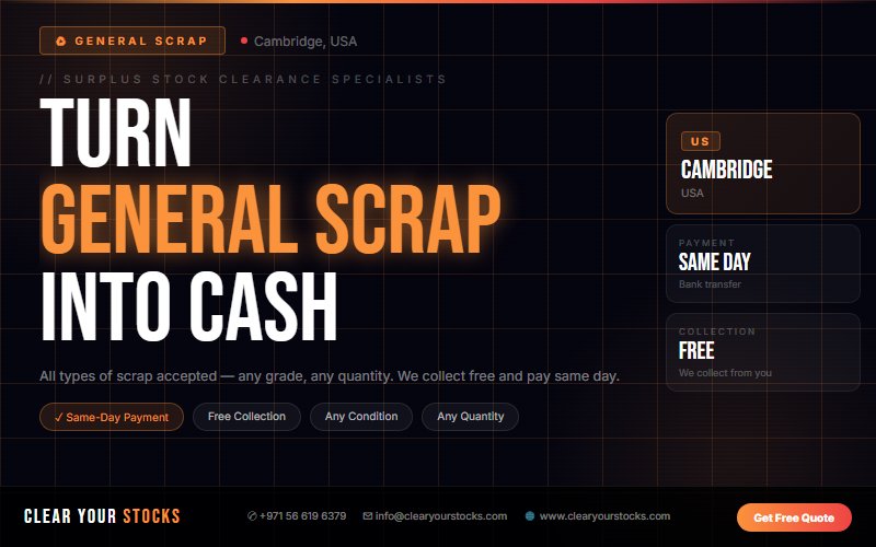 Trusted Surplus Stock Buyers for General Scrap in Cambridge, USA — 2026 Guide