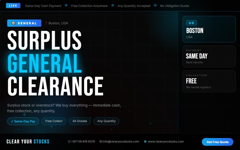Get Immediate Cash for Your Surplus General Stock in Boston, USA Today