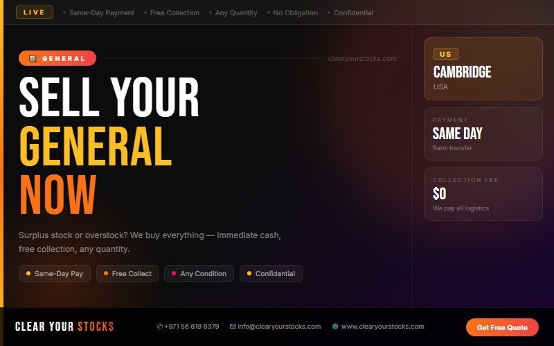 Why Cambridge, USA Companies Choose Clear Your Stocks for General Clearance