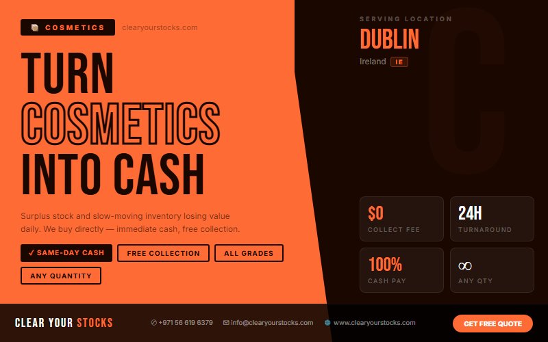 Your Cosmetics Inventory Is Losing Value in Dublin, Ireland — Sell It Today