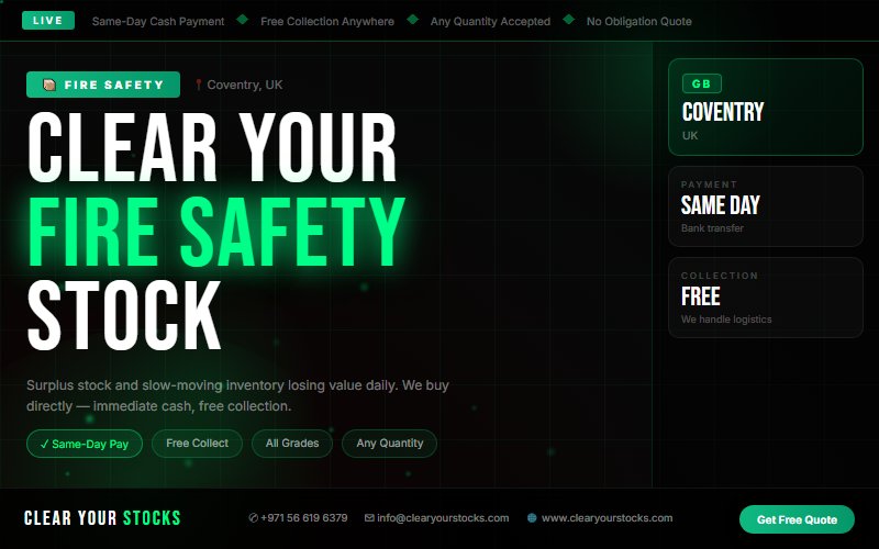 Why Coventry, UK Companies Choose Clear Your Stocks for Fire Safety Clearance