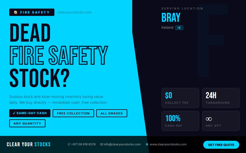 Dead Stock Buyers in Ireland — Fire Safety Clearance Near Bray, Ireland