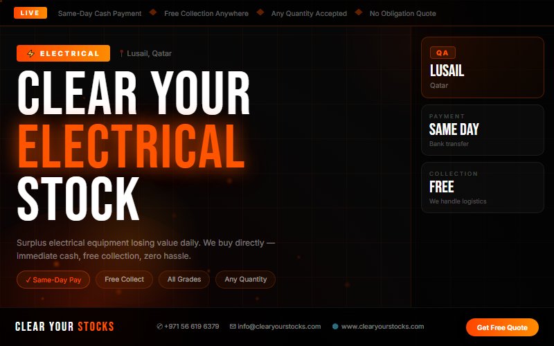 Clear Your Electrical Warehouse in Lusail, Qatar — We Buy Everything