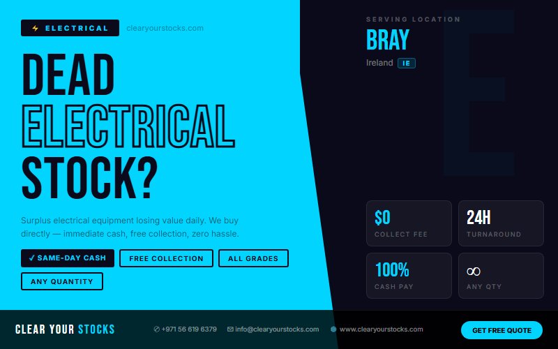 Slow-Moving Electrical Stock in Bray, Ireland? We Are Your Best Buyer