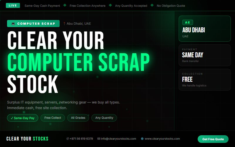 Stop Losing Money on Dead Computer Scrap Stock in Abu Dhabi, UAE — Act Now