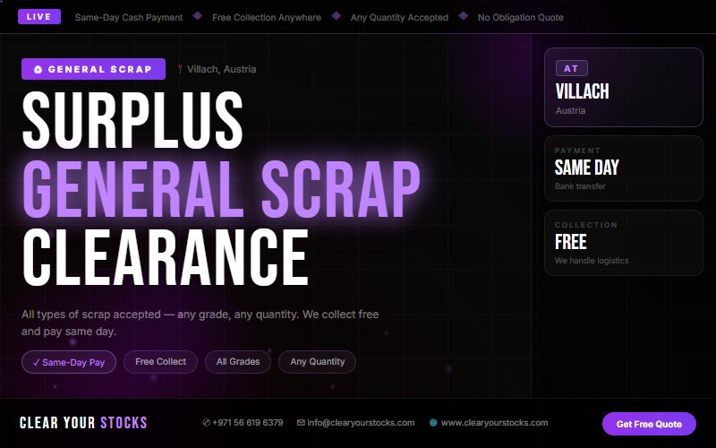 Struggling with Unsold General Scrap in Villach, Austria? Here Is the Fastest Solution
