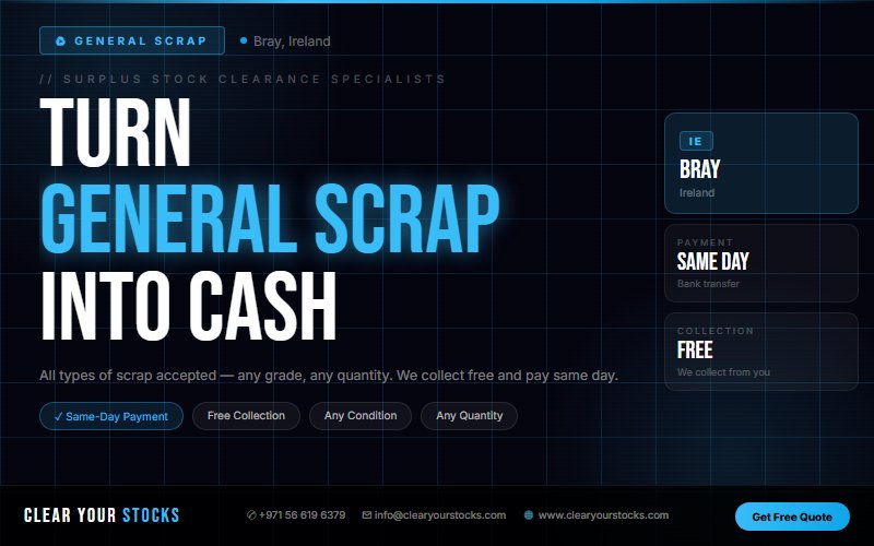 How to Sell Surplus General Scrap Stock in Bray, Ireland and Get Paid the Same Day