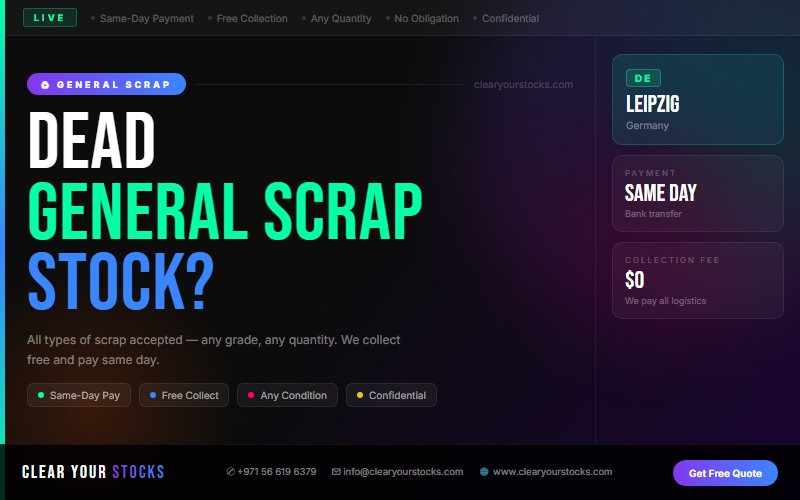 Overstock General Scrap Buyers Germany — Clear Your Leipzig, Germany Warehouse Today