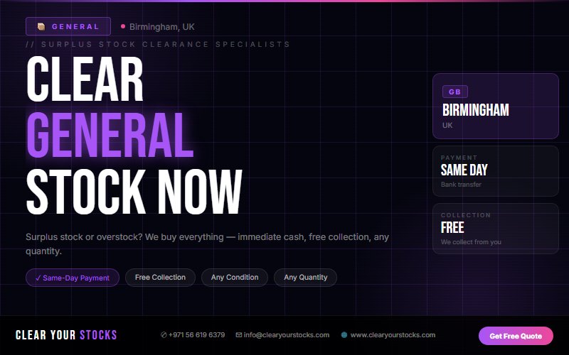 Why Birmingham, UK Companies Choose Clear Your Stocks for General Clearance